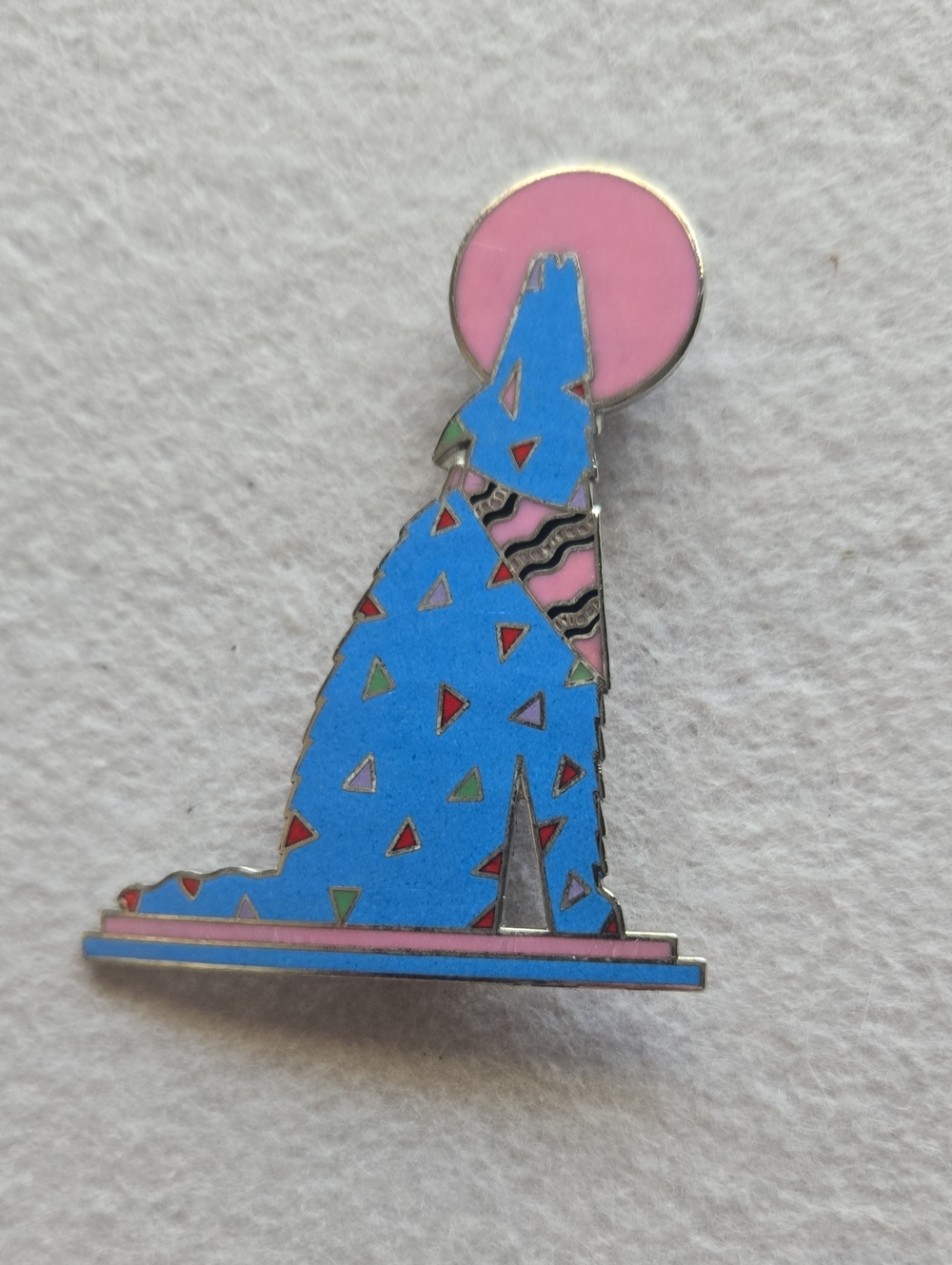 Tavlos Howling Coyote Pink Blue Enamel Pin -Artware Concepts Los Angeles